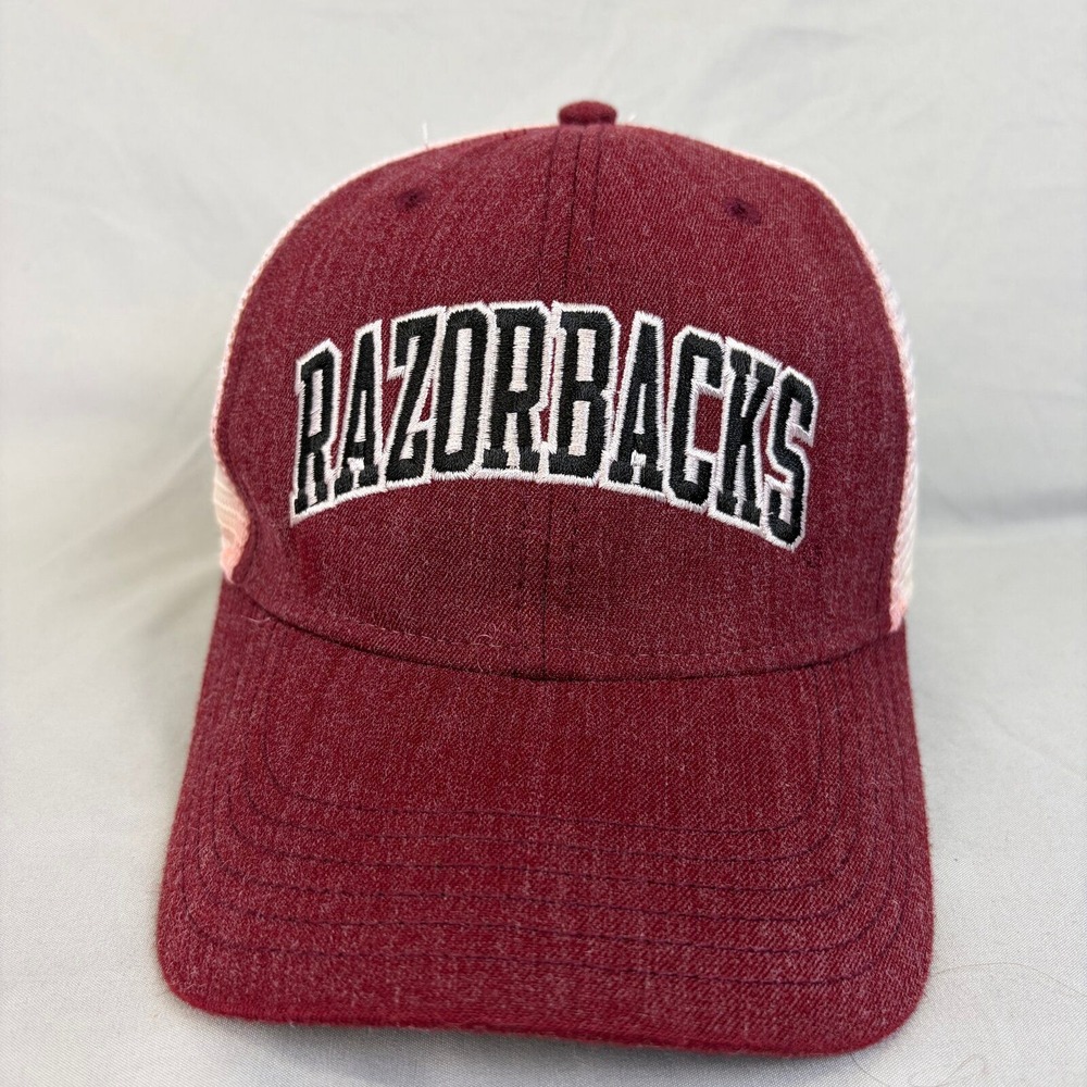 Legacy Arkansas Razorbacks Trucker Hat Mens OSFA Maroon Mesh Snapback Cap